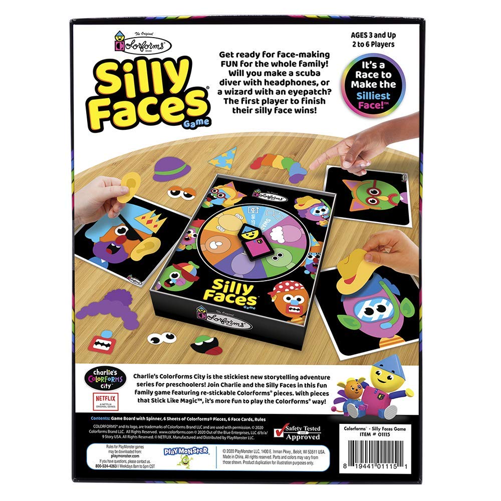 Colorforms — Silly Faces Game — Family Fun with Classic Activity — Ages 3+