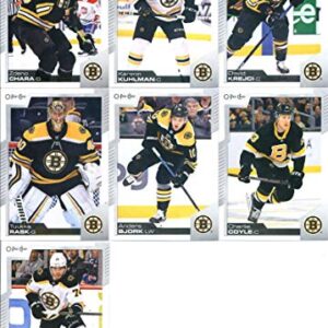 2020-21 O-Pee-Chee Boston Bruins Team Set of 16 Cards: Patrice Bergeron(#43), Ondrej Kase(#98), David Pastrnak(#108), Matt Grzelcyk(#185), Torey Krug(#197), Jaroslav Halak(#198), Jake DeBrusk(#255), Brad Marchand(#333), Charlie McAvoy(#340), Brandon Carlo