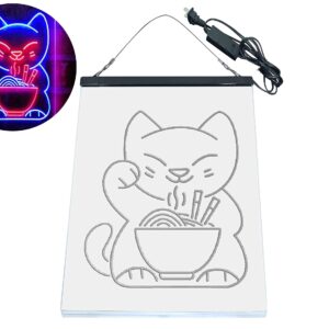 ADVPRO Maneki Neko Ramen Luck Cat Dual Color LED Neon Sign Red & Blue 12 x 16 Inches st6s34-i4029-rb