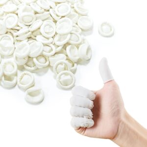 greenlife® 100/300/500pcs general finger cots finger protector finger support disposable latex nail cover durable high elastic anti static protect sleeves tool (100pcs)