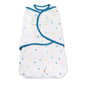 swaddleme room to grow swaddle - 0-6 months, 1-pack (triangle sprinkles) baby swaddle wrap grows with baby, transitioning to arms out sleep to safely roll and self-soothe