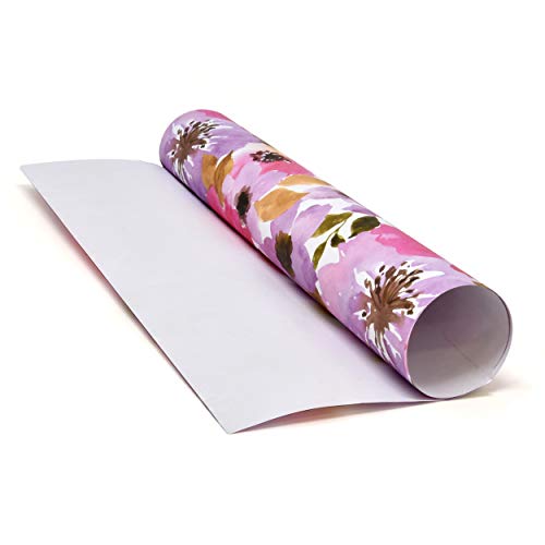 50 Disposable Floral Paper Place Mats 11”x 17” Rectangle Colorful Watercolor Flowers Coated Placemat for Spring Flower Blooms Table Setting Mat Dinner Bridal Shower Wedding Graduation Party Decor