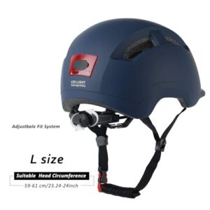 Adult Men Women Bike Helmet with Integrated Taillight for Urban Commuter Cycling Scooter E-Bike Skateboard