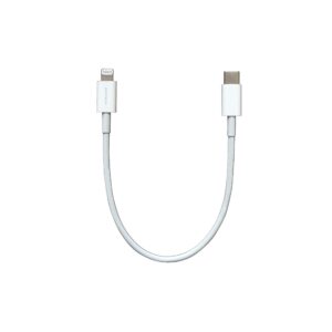 short lightning cable, 8 inch [apple mfi certified], homespot usb c to lightning iphone cable, power delivery charging for iphone 13 12 pro max 11 se xr, airpods, macbook, ipad air mini | white 1 pack