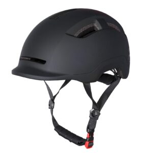 adult men women bike helmet with integrated taillight for urban commuter cycling scooter e-bike skateboard