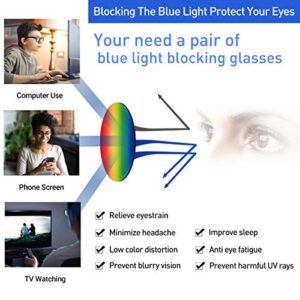 STGATN Blue Light UV Blocking Glasses Hexagonal Eyeglasses Frame Anti Blue Ray Glasses for Women Men