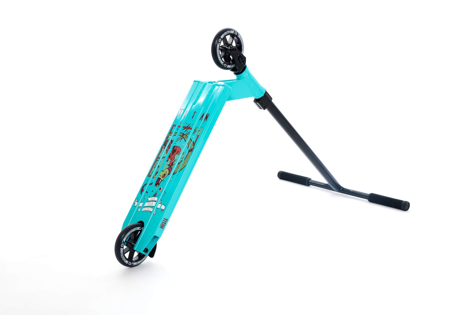 District Pro Scooters Titan Complete Stunt Street Scooter - Intermediate and Beginner Freestyle Scooter for Kids, Teens, and Adults of Any Age