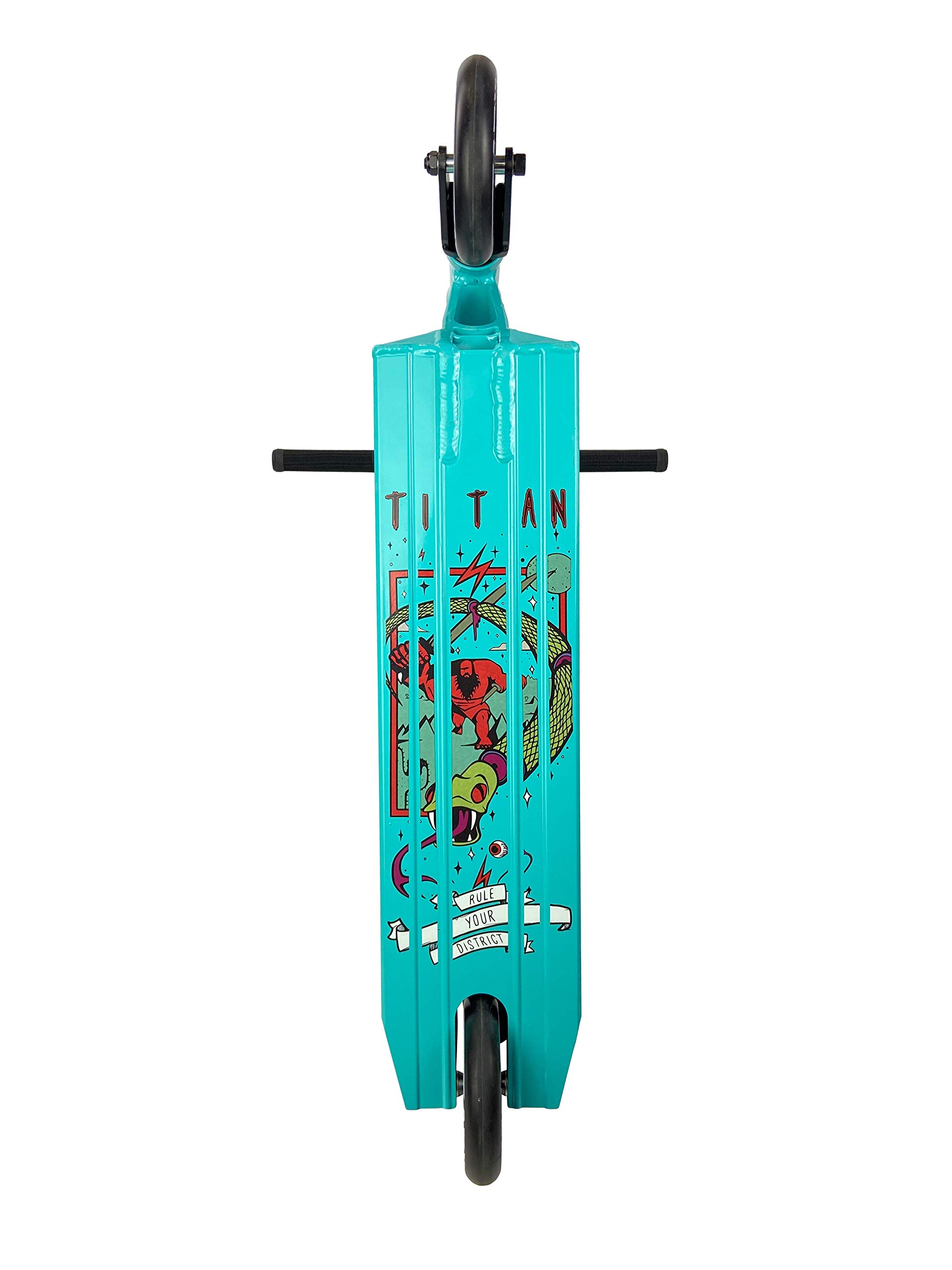 District Pro Scooters Titan Complete Stunt Street Scooter - Intermediate and Beginner Freestyle Scooter for Kids, Teens, and Adults of Any Age