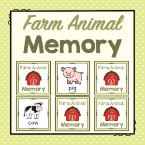 farm animal memory game