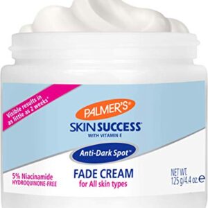 Palmer's Skin Success Anti-Dark Spot Fade Cream with Vitamin E and Niacinamide, Helps Reduce Dark Spots and Age Spots, Face Cream for All Skin Types, 4.4 Ounce