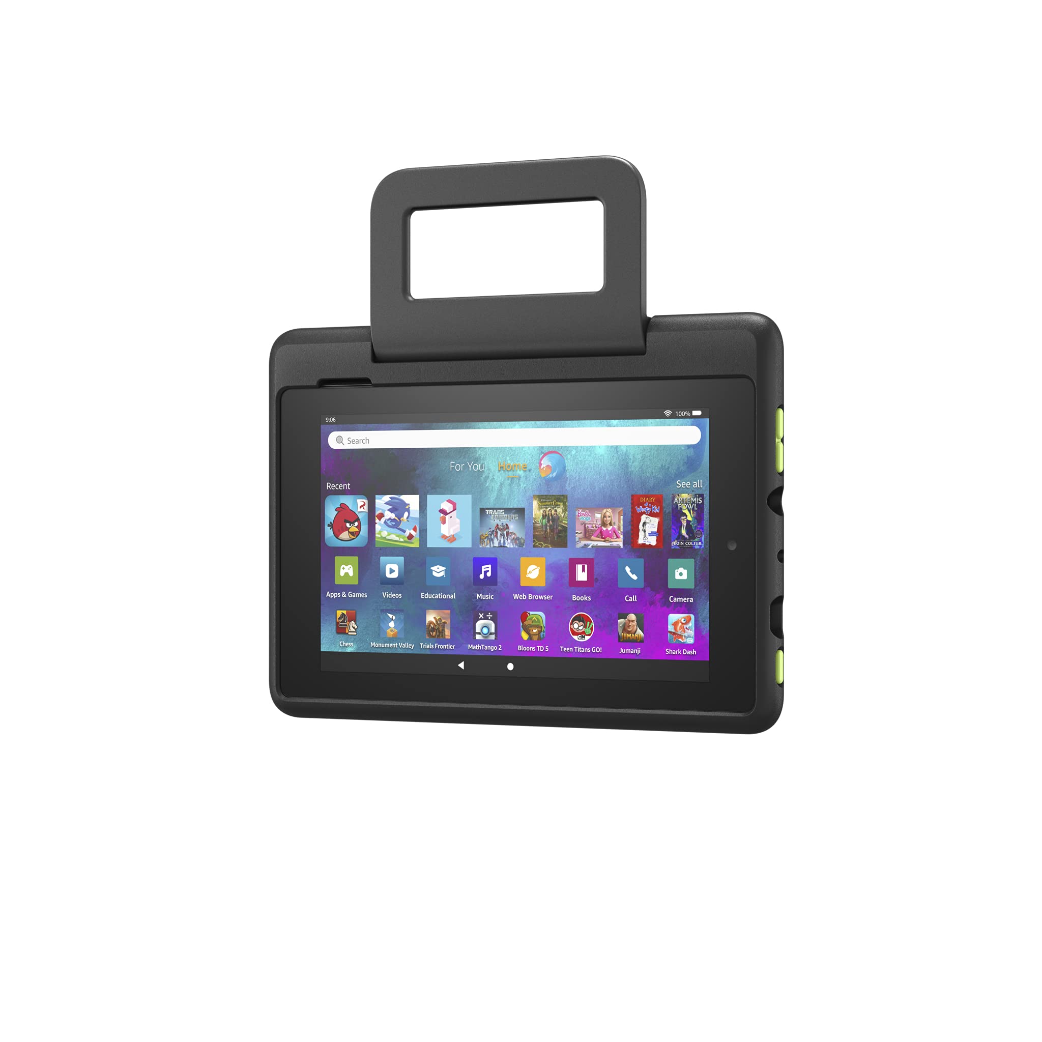 Amazon Kid-Friendly Case for Fire 7 tablet (Only compatible with 9th generation tablet, 2019 release), Black