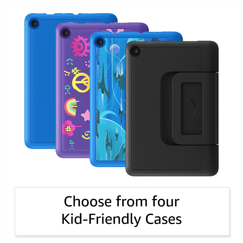 Amazon Kid-Friendly Case for Fire 7 tablet (Only compatible with 9th generation tablet, 2019 release), Black