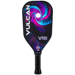 vulcan | v550 pickleball paddle | hybrid performance | polypropylene core - carbon fiber surface | usap approved | purple entropy