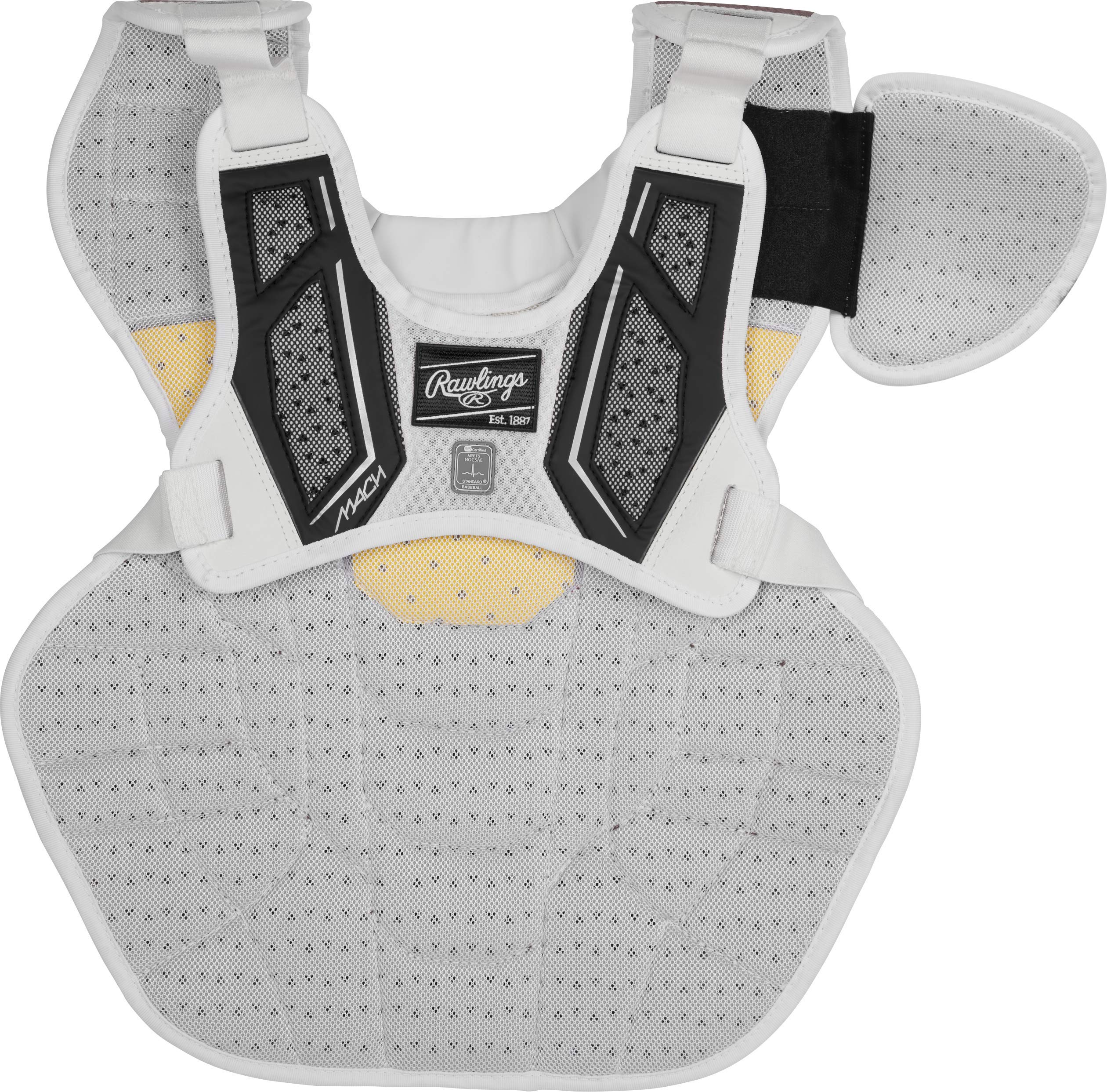 Rawlings | MACH Catcher's Chest Protector | Baseball | Intermediate | Black/Black