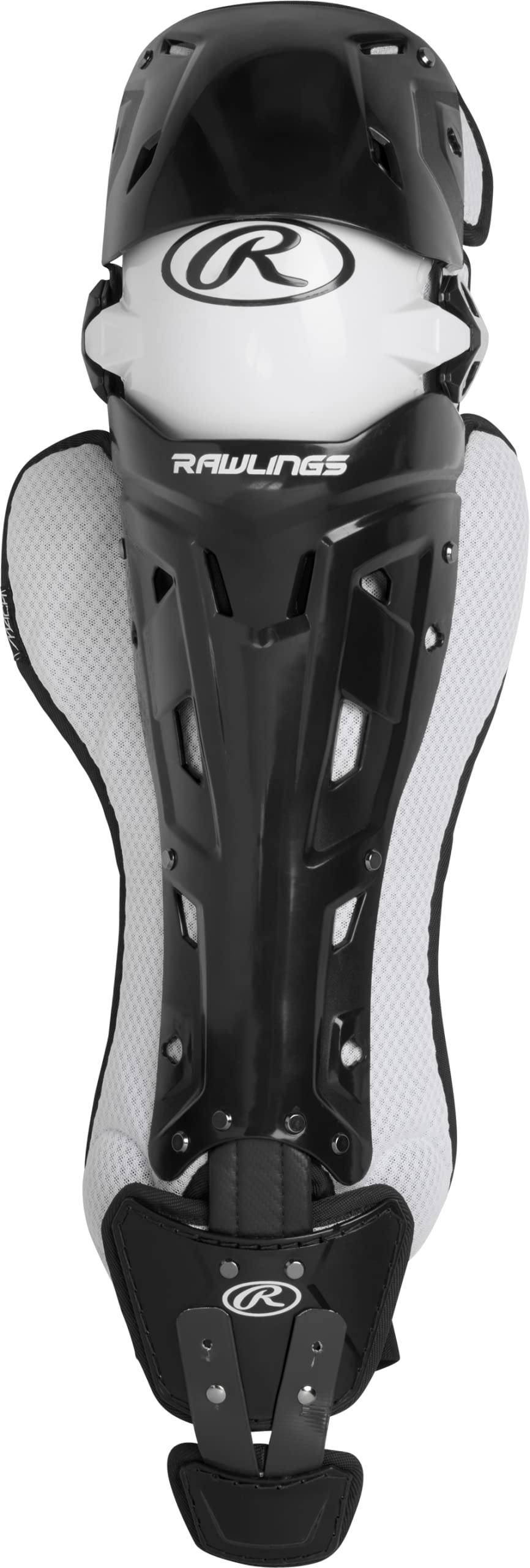 Rawlings | MACH Catcher's Leg Guards | Baseball | Intermediate | Black/White