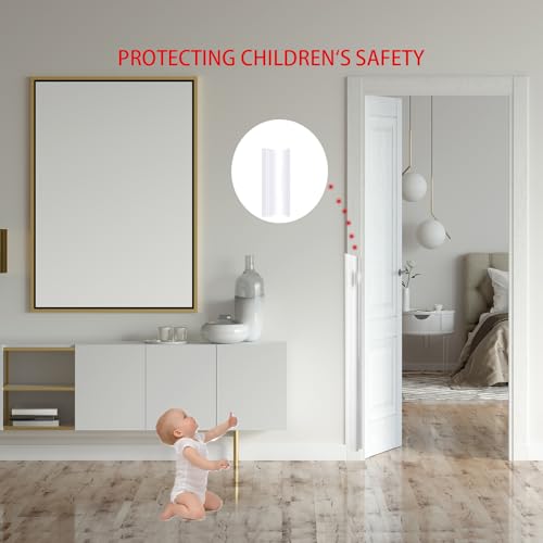 2 PCS Door Jam Shield Finger Pinch Guard for Baby Proofing, Kids, Door Pinch Guard, Cover Pinch Guard for 90 & 180 Degree Doors Frame & Baby Gate. 47.2" H, 6.7" W. 2 Pieces Set | Junesisters (2)