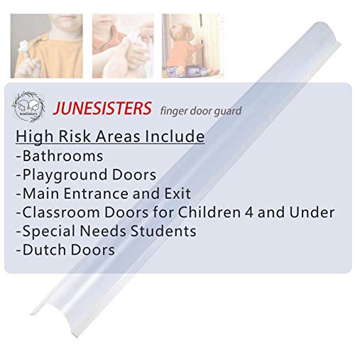 2 PCS Door Jam Shield Finger Pinch Guard for Baby Proofing, Kids, Door Pinch Guard, Cover Pinch Guard for 90 & 180 Degree Doors Frame & Baby Gate. 47.2" H, 6.7" W. 2 Pieces Set | Junesisters (2)