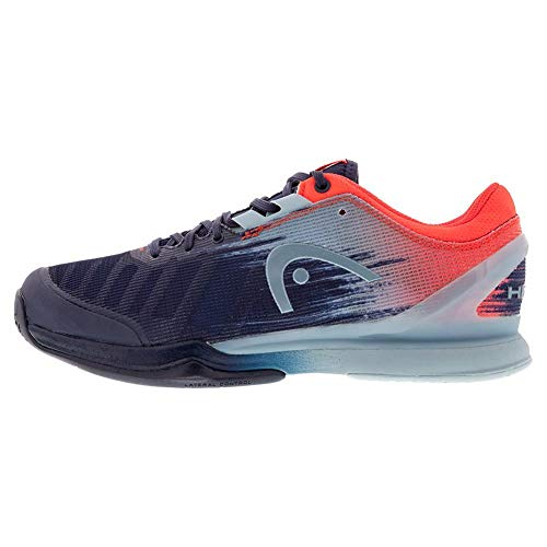 HEAD Sprint Pro 3.0 Tennis Court Shoes for Men-Dress Blue/Neon Red, 8, 8