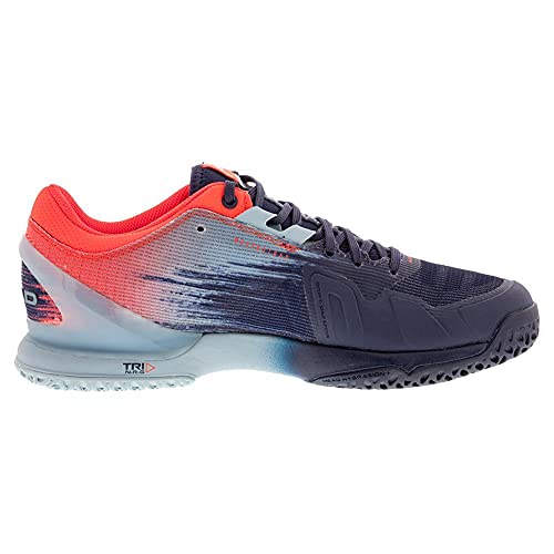 HEAD Sprint Pro 3.0 Tennis Court Shoes for Men-Dress Blue/Neon Red, 8, 8