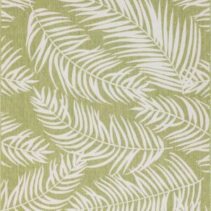 Unique Loom Outdoor Botanical Collection Area Rug - Palm (9' x 12' Rectangle, Green/ Ivory)