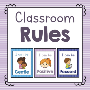 classroom rules poster set