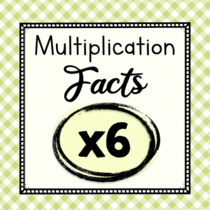 multiplication facts - 6 times tables