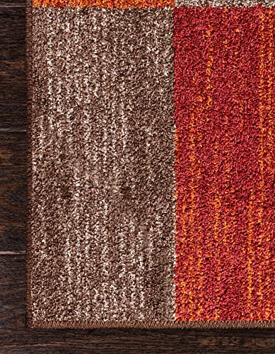 Unique Loom Autumn Collection Area Rug - Providence (6' 1" x 9' Rectangle, Multi/ Beige)