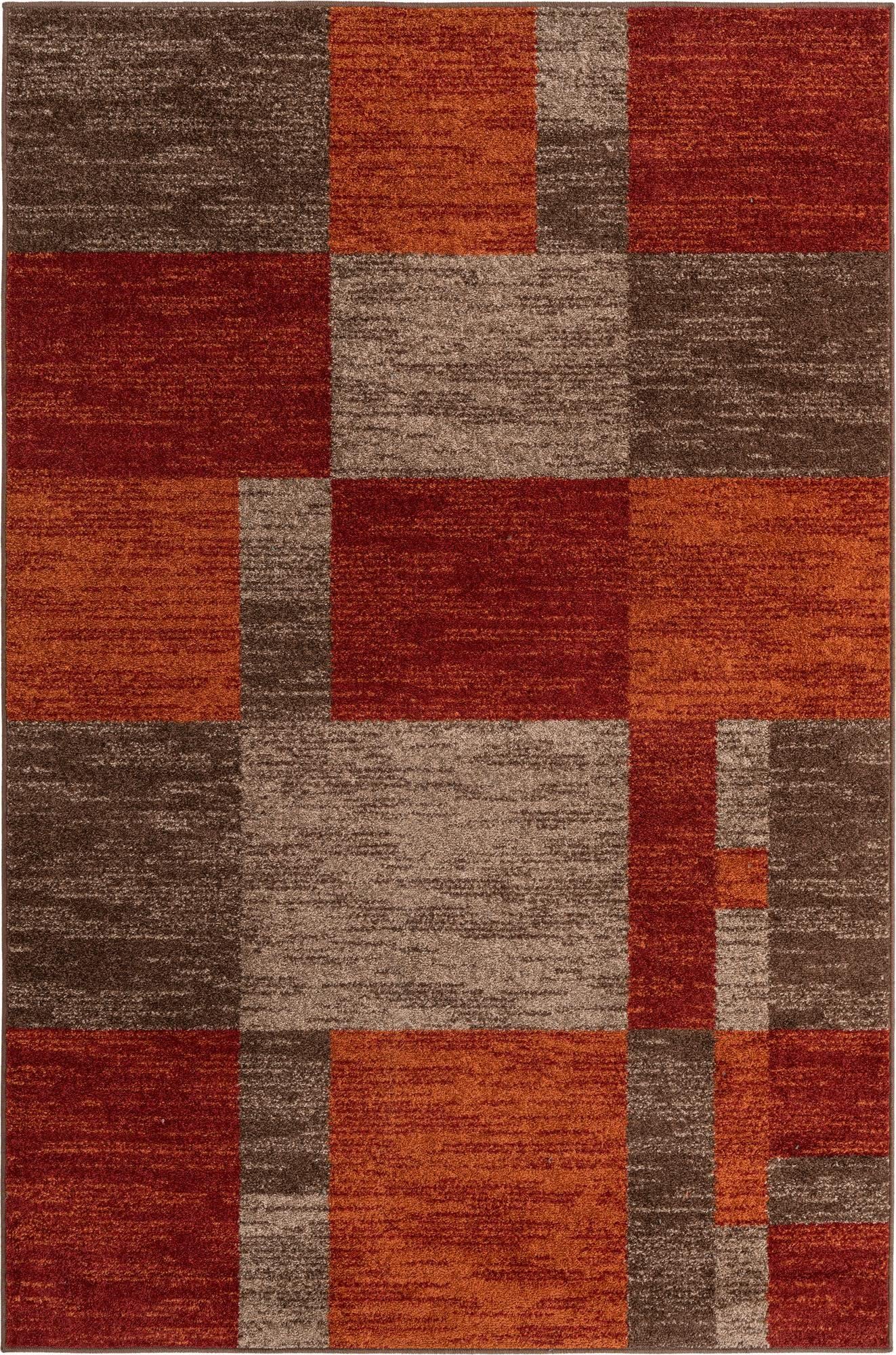 Unique Loom Autumn Collection Area Rug - Providence (6' 1" x 9' Rectangle, Multi/ Beige)