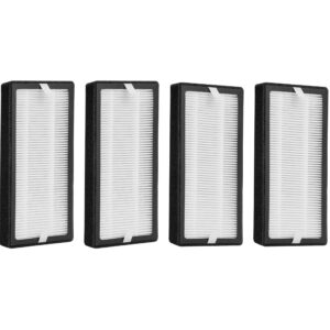 4 Pack of AP-DT10FL True Hepa Replacement Filter Compatible with HomeMedics TotalClean Desktop Air Purifier Models AP-DT10BK and AP-DT10WT. Compare to Part # AP-DT10FL