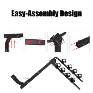 4 Bike Rack Bicycle Carrier Racks Hitch Mount 2" Hitch Mount, Foldable Rack w/ 2 Inch Receiver, Fit Trucks, Cars, SUVs & Minivans