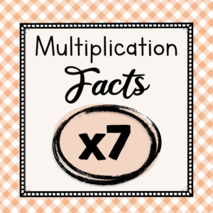 multiplication facts - 7 times tables