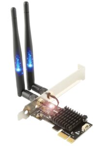 ubit ac1200 pcie wifi card for pc with bt 4.2 | dual band wireless network adapter wifi card with heat sink technology | for gaming, browsing, streaming etc