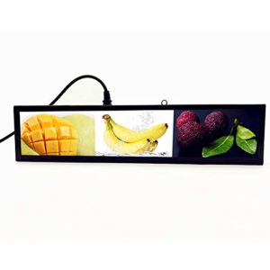 dhl/ups for 19 inch ultra wide stretched bar lcd advertising display with 1920 * 360 ，external dimension： 501.5mm*118.5mm*40.52mm，support hdmi input