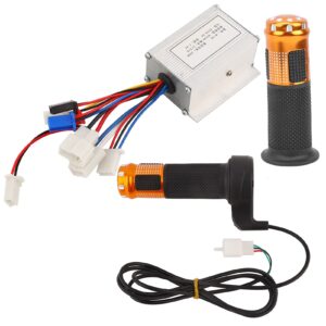 keenso 24v 250w brush controller with yellow throttle grip kit, e‑bike motor controller electric bicycle scooter conversion kit
