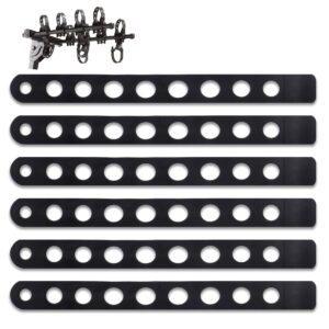 (6-pack) replacement bike rack cradle straps .49" ladder-style strap holes compatible with thule 1/2" tab 534 bike rack straps replacement