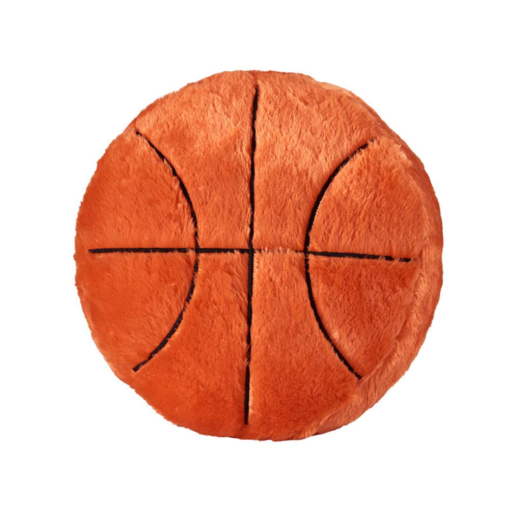 XIZHI 18'Basketball Plush Pillow Fluffy Durable Stuffed Football Throw Pillow Ball Sports,Ball Pillow Soft Durable Sports Toy Sofa Room Decoration Soft Sports Toy Gift (Orange)