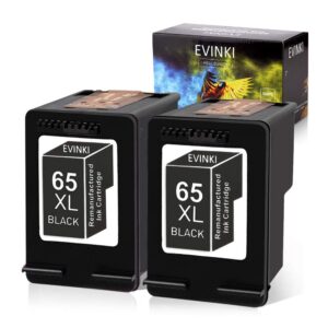 evinki remanufactured ink cartridge replacement for hp 65 hp 65xl for envy 5055 5052 5058 deskjet 3755 2655 3720 3722 3723 3730 3732 3752 3758 2652 2624 printer (2b)