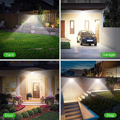 LANSOW Solar Lights Outdoor Motion Sensor [102 LED/6 Pack/3 Working Modes] Security Lights IP65 Waterproof 270°Wide Angle Lighting Wall Lights for Garden Fence Deck Yard Garage Pathway