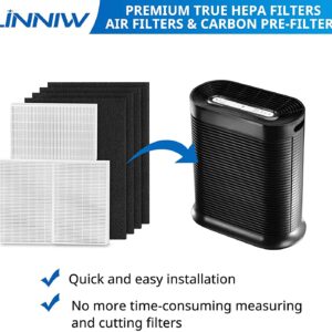 HPA300 HEPA Filter R for Honeywell HPA300 Replacement Filters - 3 HPA300 Filters & 4 Pre-Cut Pre-Filters Compatible with Honeywell Filters R and HRF-R3, HRF-R2, HRF-R1, HRF-AP1