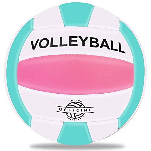 EVZOM Super Soft Volleyball Beach Volleyball Official Size 5 for Outdoor/Indoor/Pool/Gym/Training Premium Volleyball Equipment Durability Stability Sports Ball