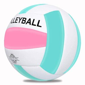 EVZOM Super Soft Volleyball Beach Volleyball Official Size 5 for Outdoor/Indoor/Pool/Gym/Training Premium Volleyball Equipment Durability Stability Sports Ball