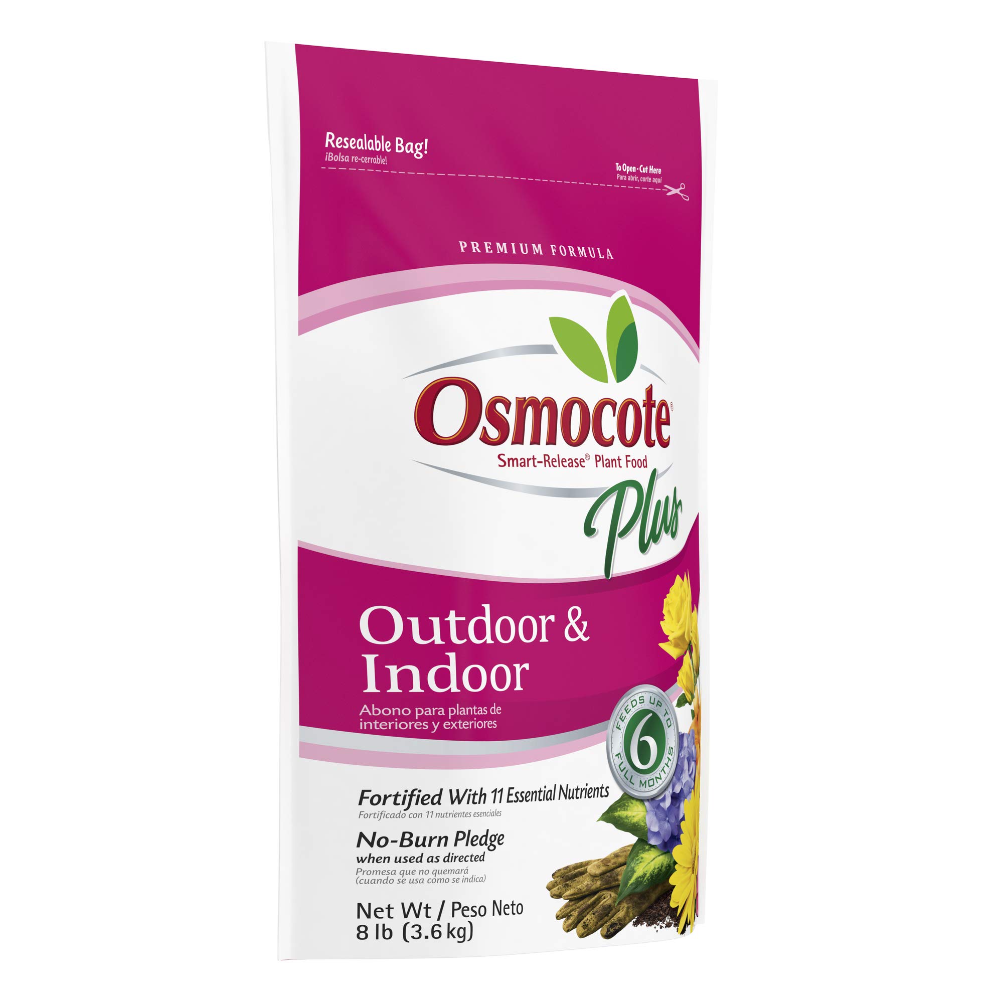 Osmocote Smart-Release Plant Food Plus Outdoor & Indoor, 8 lb. and Miracle-GRO Tree & Shrub Plant Food Spikes, 12 Spikes/Pack