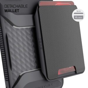 Ghostek Exec Magnetic Wallet Compatible with iPhone 12 Pro Max Case with Card Holder Easy Slide-Out for Wireless Charging Built-in Magnet is Great for Car Mounts 2020 iPhone12 Pro Max (6.7") (Black)
