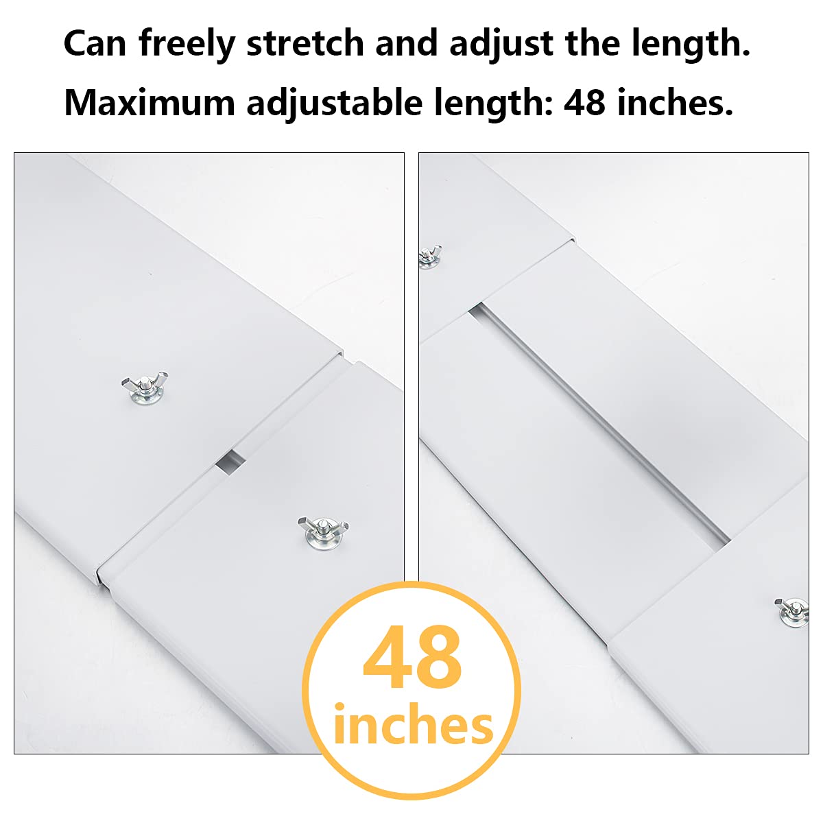 A-KARCK Window Seal Plates Kit for Air Conditioners, Adjustable Length Window Vent Kit for Sliding Windows, Suitable for 5.9 Inch Exhaust Hose