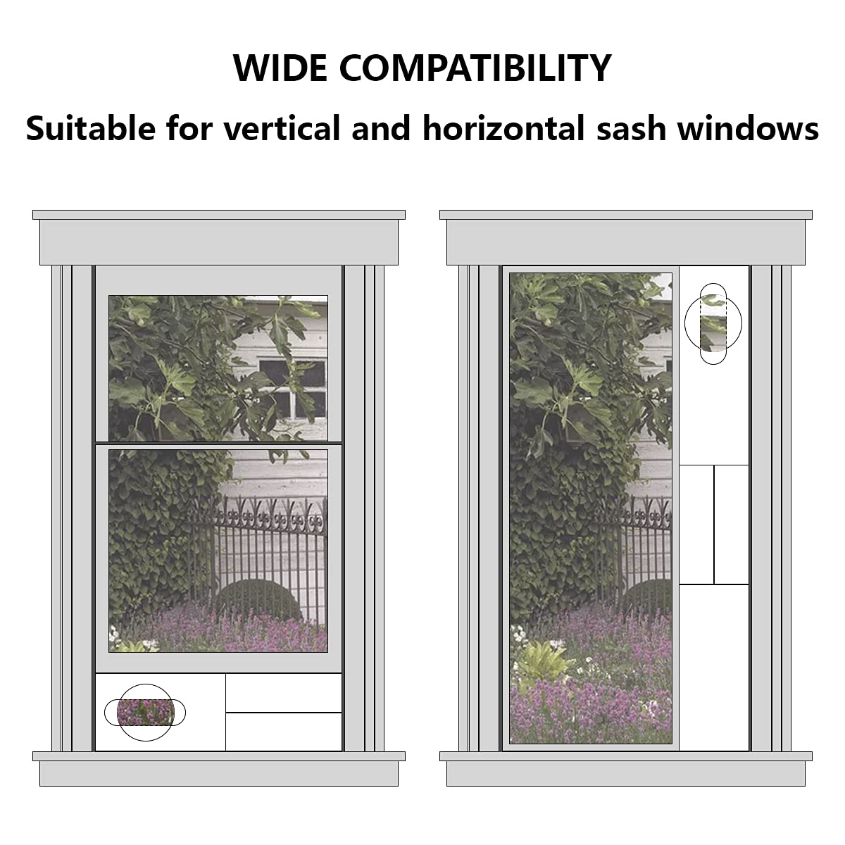 A-KARCK Window Seal Plates Kit for Air Conditioners, Adjustable Length Window Vent Kit for Sliding Windows, Suitable for 5.9 Inch Exhaust Hose