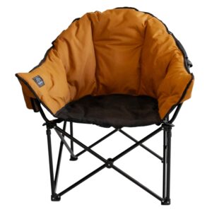 kuma outdoor gear lazy bear chair with carry bag, ultimate portable luxury outdoor chair for camping, glamping, sports & outdoor adventures (sierra/black)