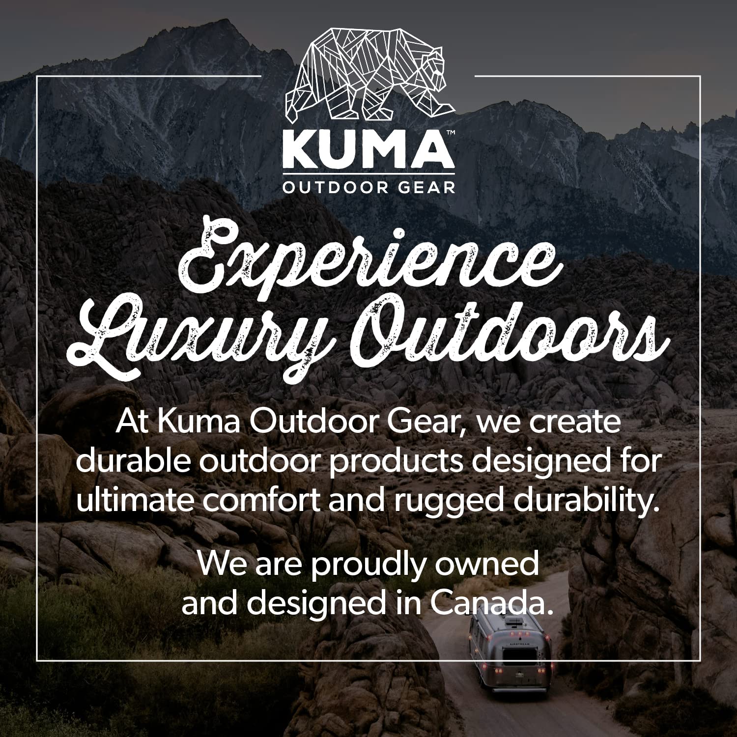 Kuma Outdoor Gear Lazy Bear Chair with Carry Bag, Ultimate Portable Luxury Outdoor Chair for Camping, Glamping, Sports & Outdoor Adventures (Sierra/Black)