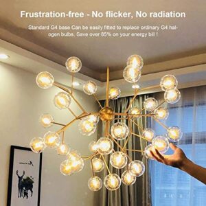 Letaclanic G4 LED Light Bulbs 3000K Warm White Lighting Dimmable, 3W Equivalent to 30W AC DC 12V-24V, Bi-pin LED Bulb Silicone G4 LED Bulbs (10-Pack)