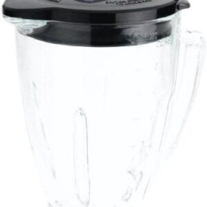 Oster BPCT02-BA0-000 6-Cup Glass Jar 2-Speed Toggle Beehive Blender, Brushed Stainless & Blender 6-Cup Glass Jar, Lid, Black and clear