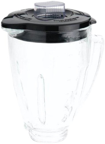 Oster BPCT02-BA0-000 6-Cup Glass Jar 2-Speed Toggle Beehive Blender, Brushed Stainless & Blender 6-Cup Glass Jar, Lid, Black and clear